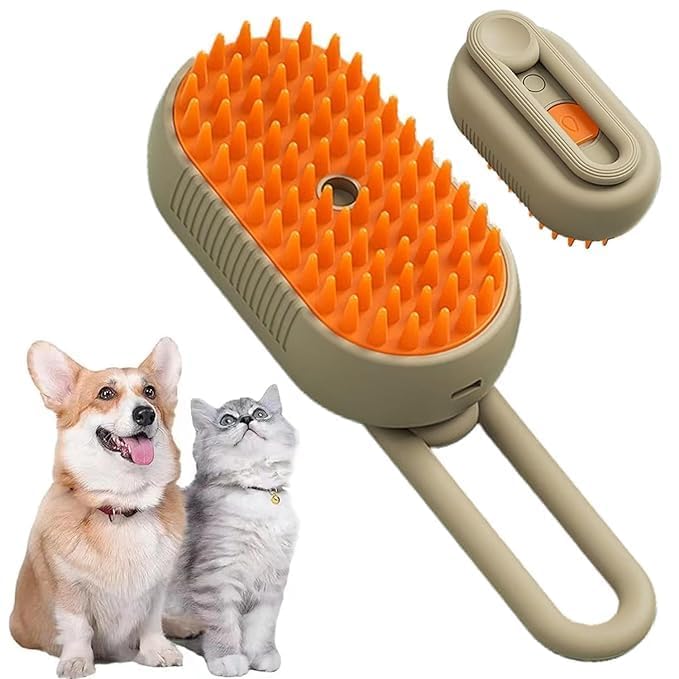 3-in-1 Electric Steam Spray Pet Grooming Brush