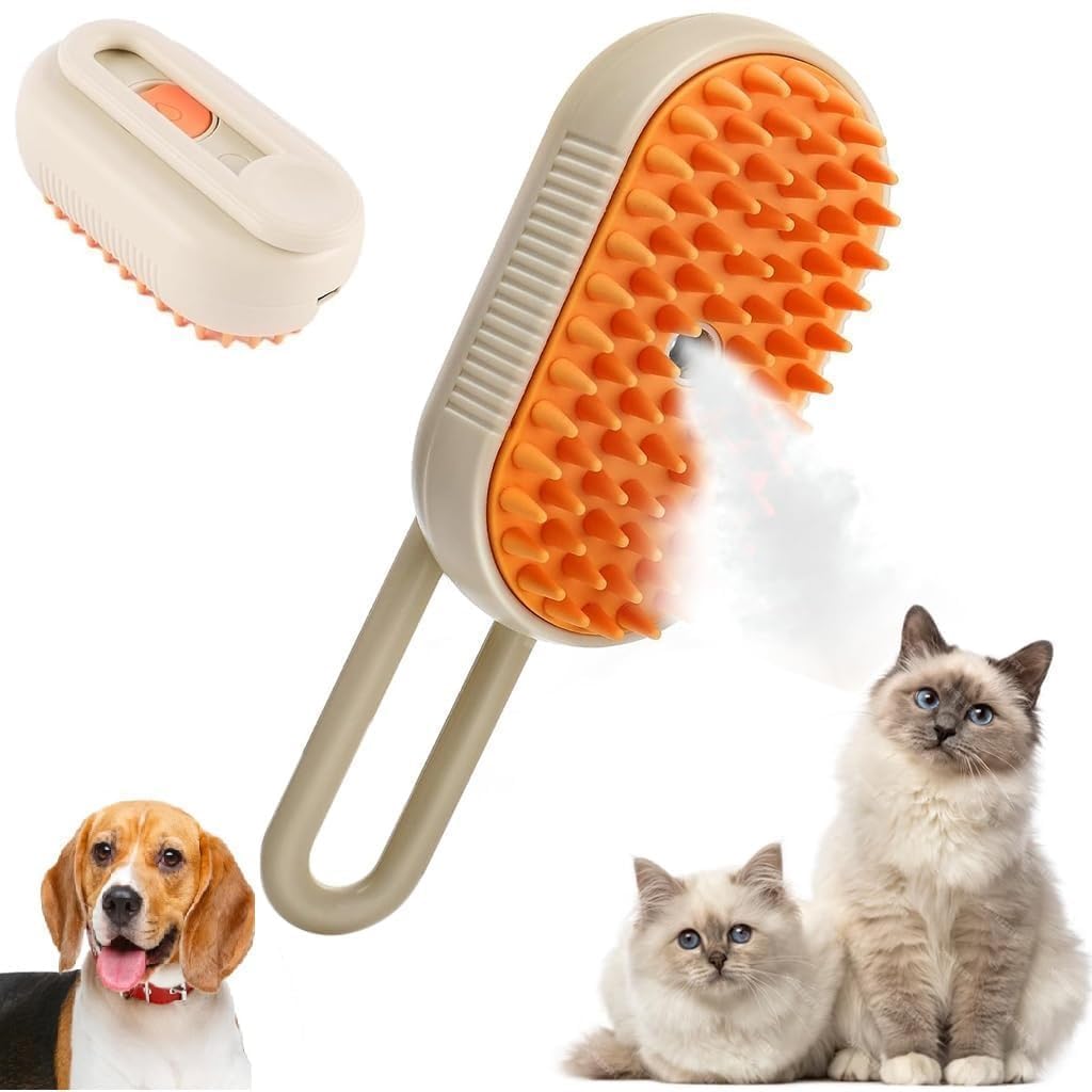 3-in-1 Electric Steam Spray Pet Grooming Brush